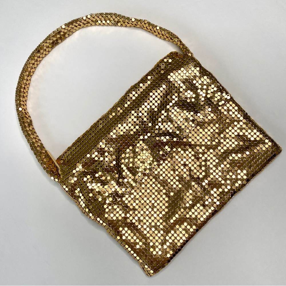 Bloomingdale Stunning Gold Mesh Purse Evening Bag